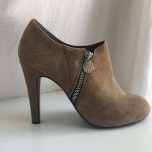 Miss Sixty Suede Ankle Booties With Stiletto Heels
